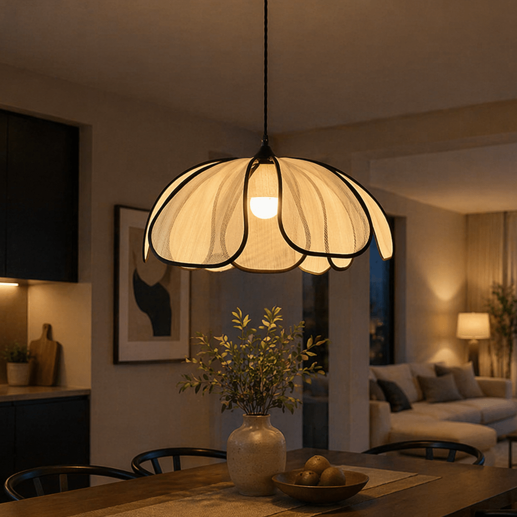 Modern Fabric Pendant Light – Minimalist Ceiling Lamp Fixture - tonkert
