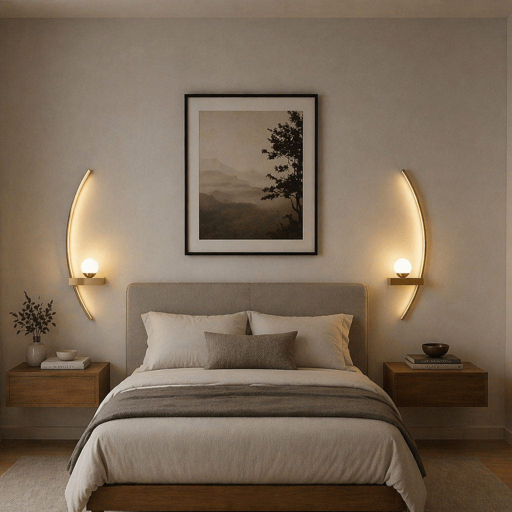 Modern LED Wall Arc Sconce – Minimalist Ambient Light - tonkert