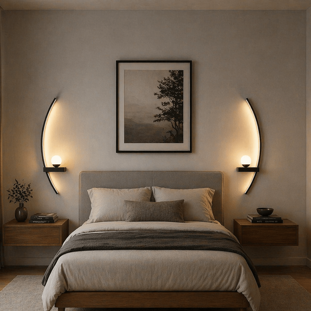 Modern LED Wall Arc Sconce – Minimalist Ambient Light - tonkert