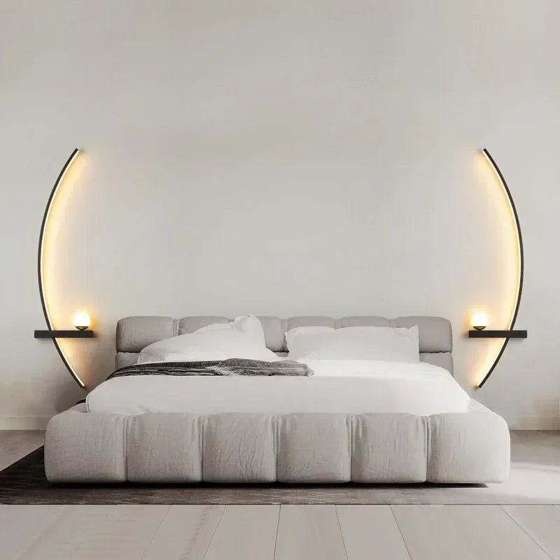 Modern LED Wall Arc Sconce – Minimalist Ambient Light - tonkert
