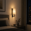 Modern LED Wall Lamp with Fabric Shade for Bedside - tonkert