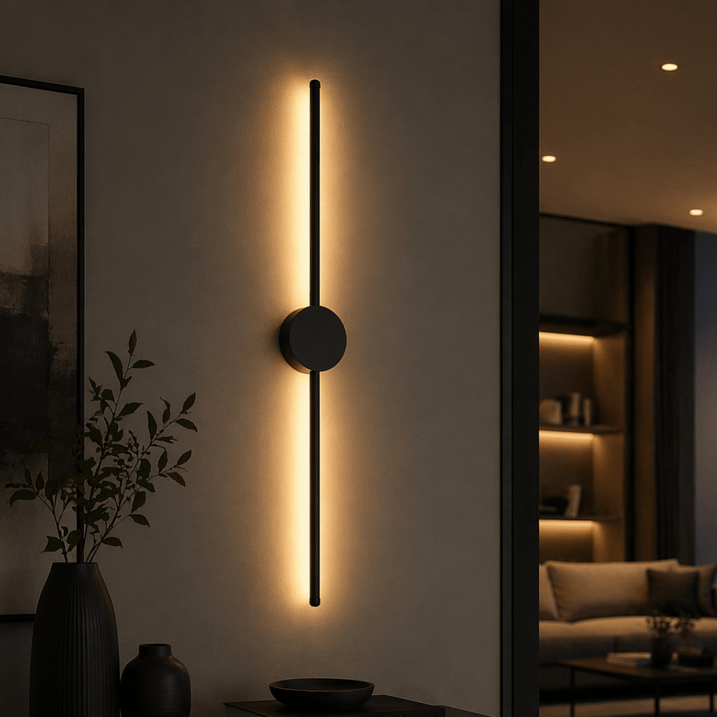 Modern Linear LED Wall Sconce – Dimmable Aluminum Light Bar Fixture - tonkert