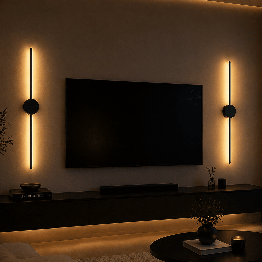 Modern Linear LED Wall Sconce – Dimmable Aluminum Light Bar Fixture - tonkert