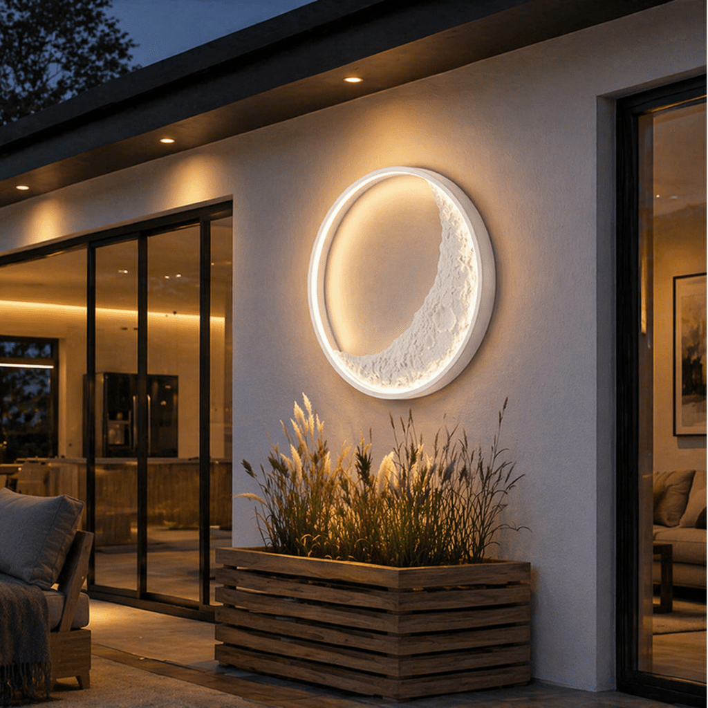 Modern Moon LED Wall Light for Bedroom, Hallway & Living Room - tonkert