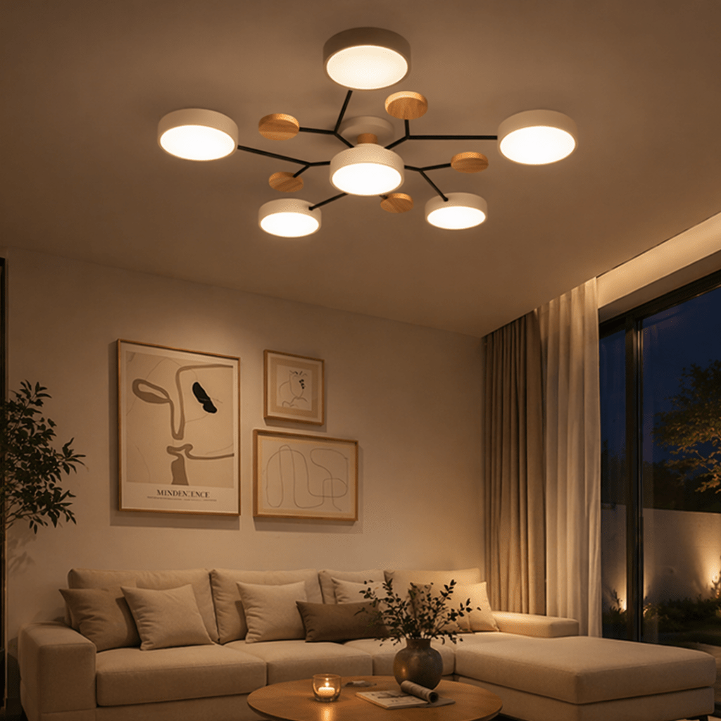 Modern Multi - Light Ceiling Fixture – Minimalist LED Chandelier - tonkert
