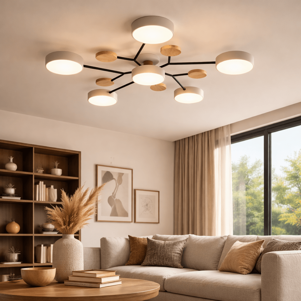Modern Multi - Light Ceiling Fixture – Minimalist LED Chandelier - tonkert