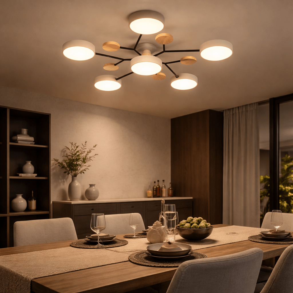 Modern Multi - Light Ceiling Fixture – Minimalist LED Chandelier - tonkert