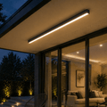 Modern Outdoor LED Ceiling Light – Dimmable Linear Flush Mount - tonkert