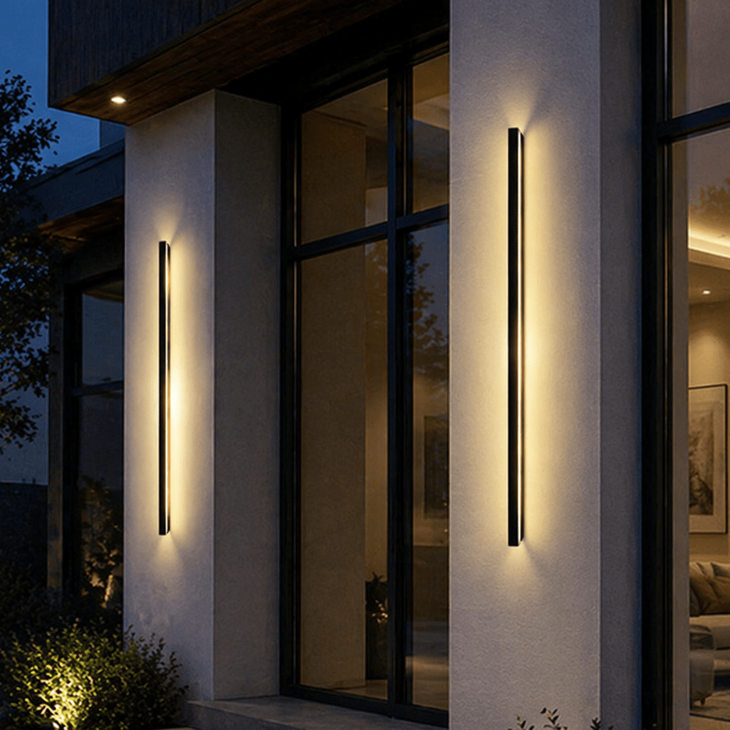 Modern Outdoor LED Wall Light – Aluminum Linear Sconce - tonkert