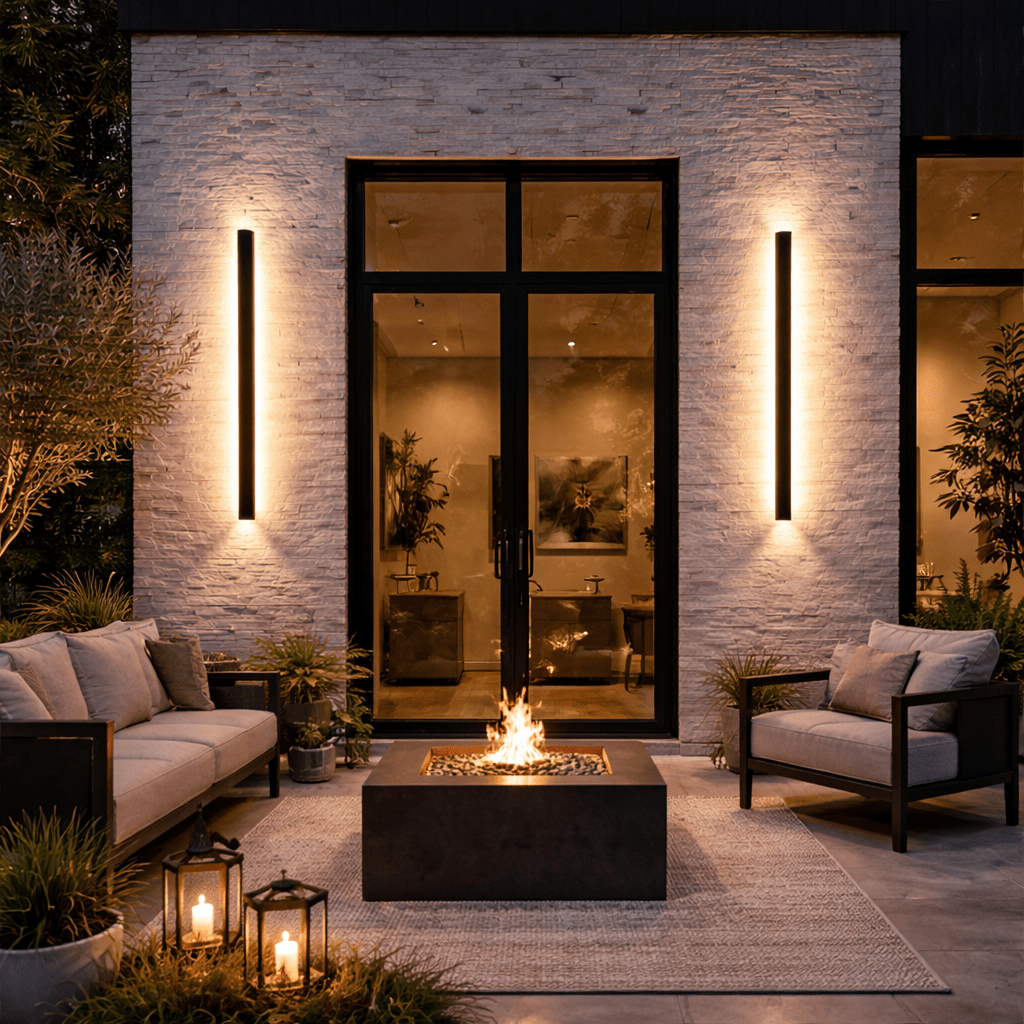 Modern Outdoor LED Wall Light – Aluminum Linear Sconce - tonkert