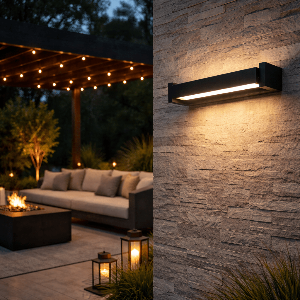 Modern Outdoor LED Wall Light – Aluminum Linear Waterproof Sconce - tonkert