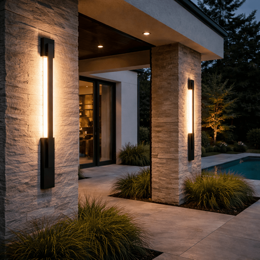 Modern Outdoor LED Wall Light – Waterproof Dimmable Sconce - tonkert