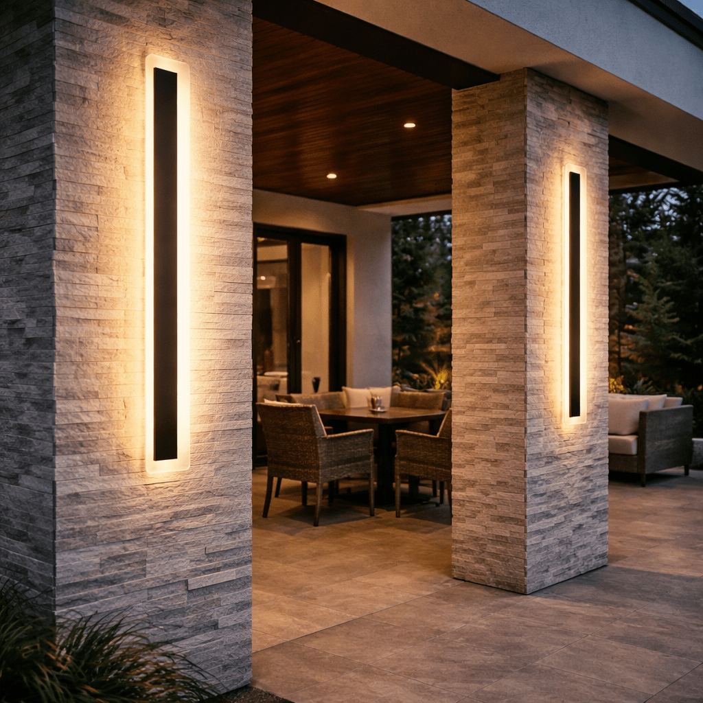 Modern Outdoor LED Wall Light – Waterproof Linear Sconce - tonkert