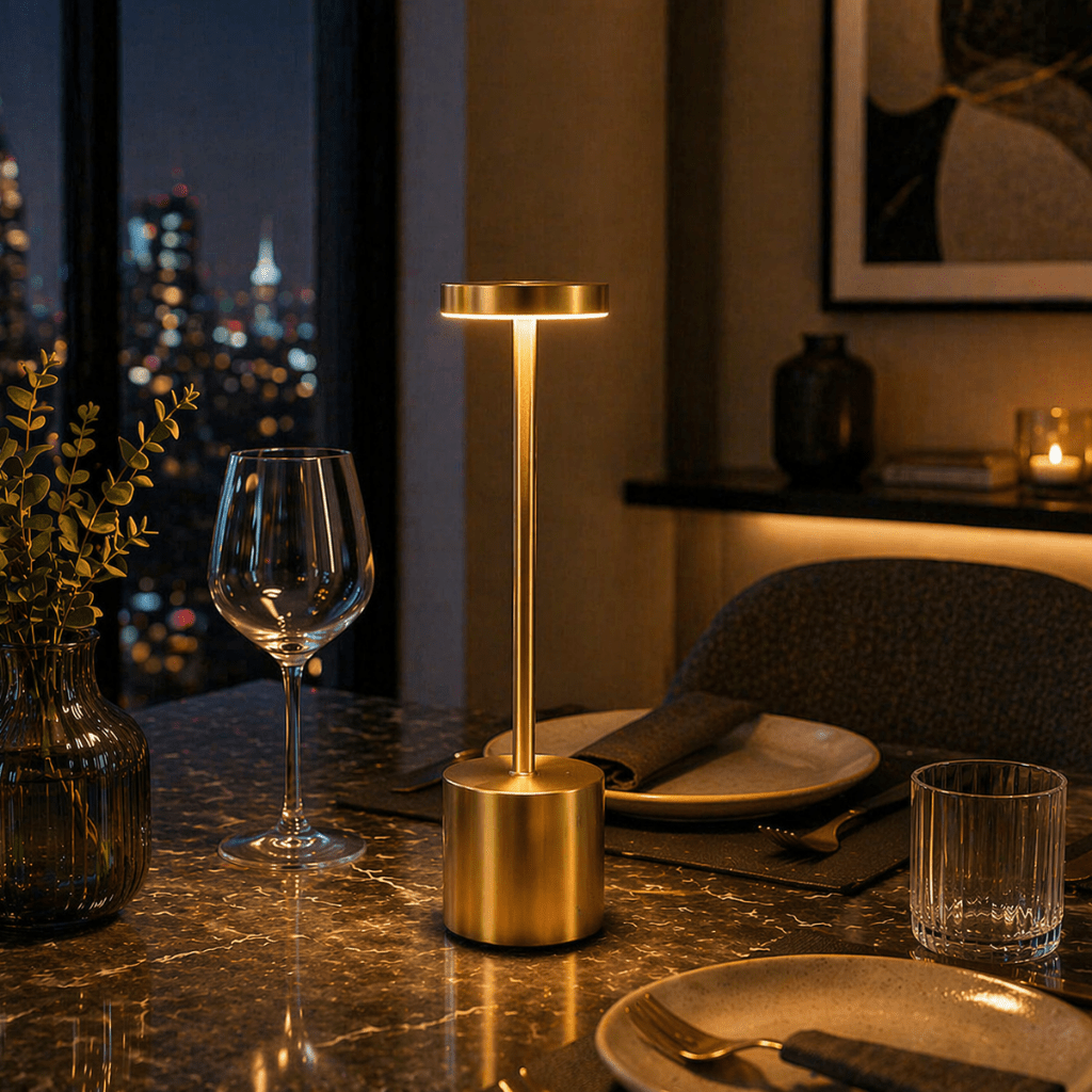 Modern Rechargeable Cordless LED Table Lamp with Touch Control - tonkert