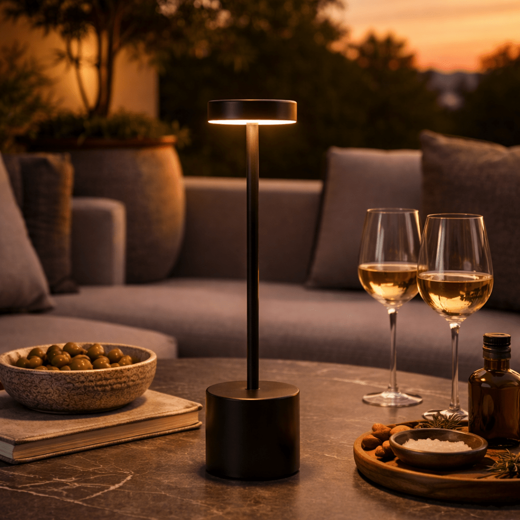 Modern Rechargeable Cordless LED Table Lamp with Touch Control - tonkert