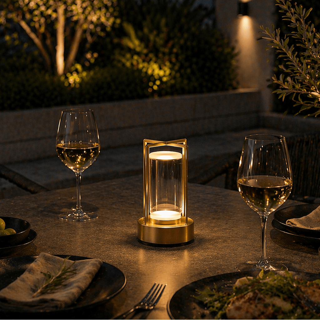 Modern Rechargeable LED Lantern Lamp for Bedside & Outdoor - tonkert
