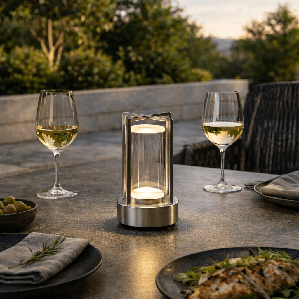 Modern Rechargeable LED Lantern Lamp for Bedside & Outdoor - tonkert