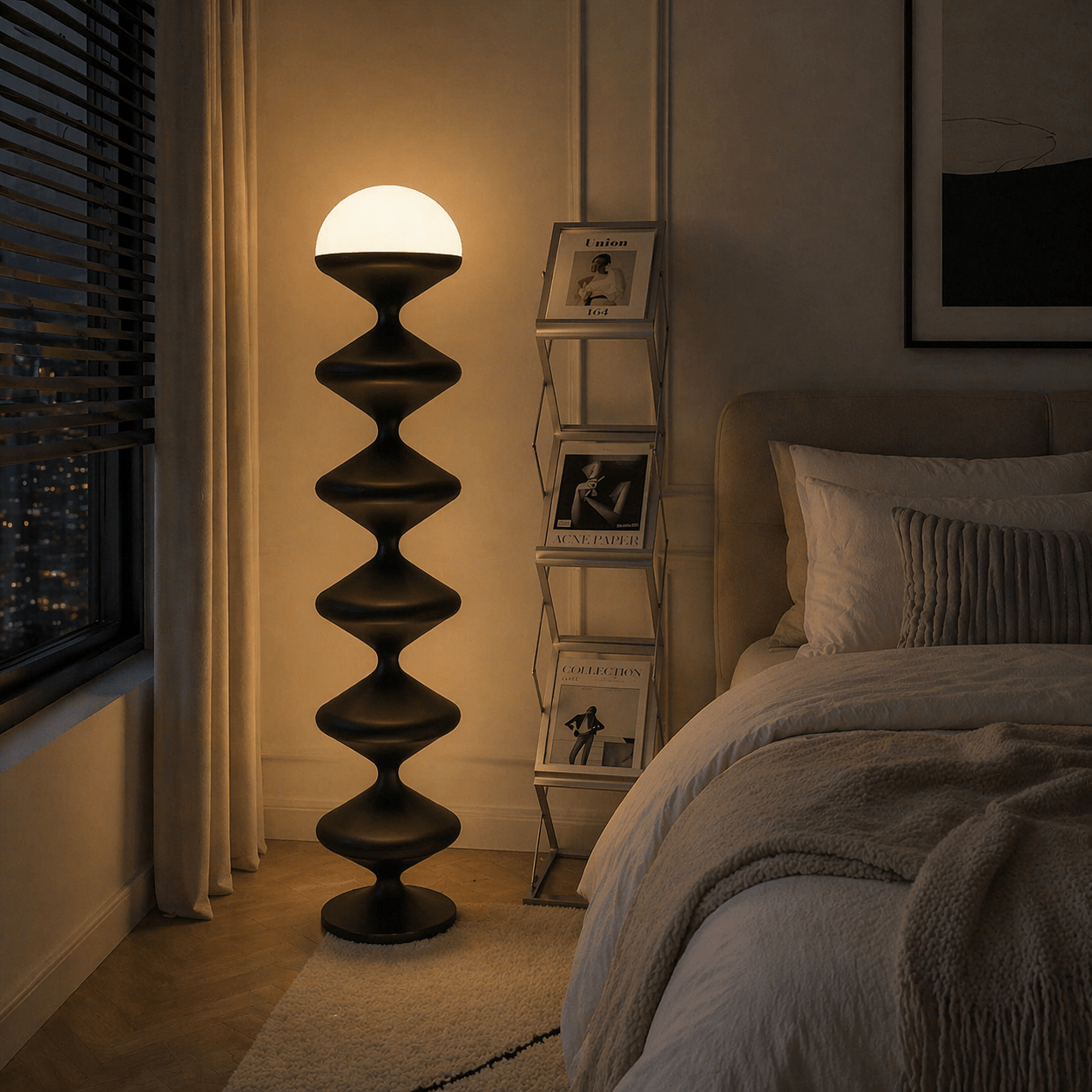 Modern Sculptural LED Floor Lamp for Living Room & Bedroom - tonkert