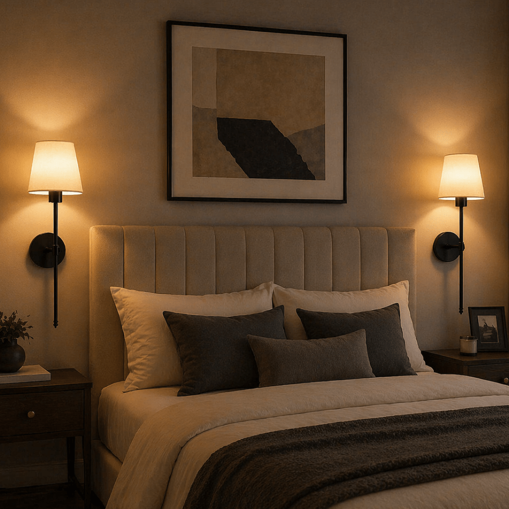 Modern Wall Sconce RGB LED Lamp – Dimmable Remote Light Fixture - tonkert
