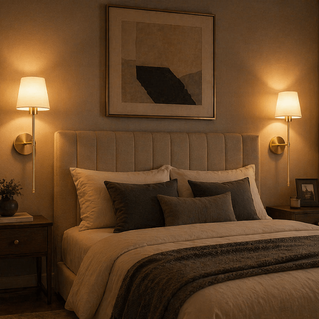 Modern Wall Sconce RGB LED Lamp – Dimmable Remote Light Fixture - tonkert