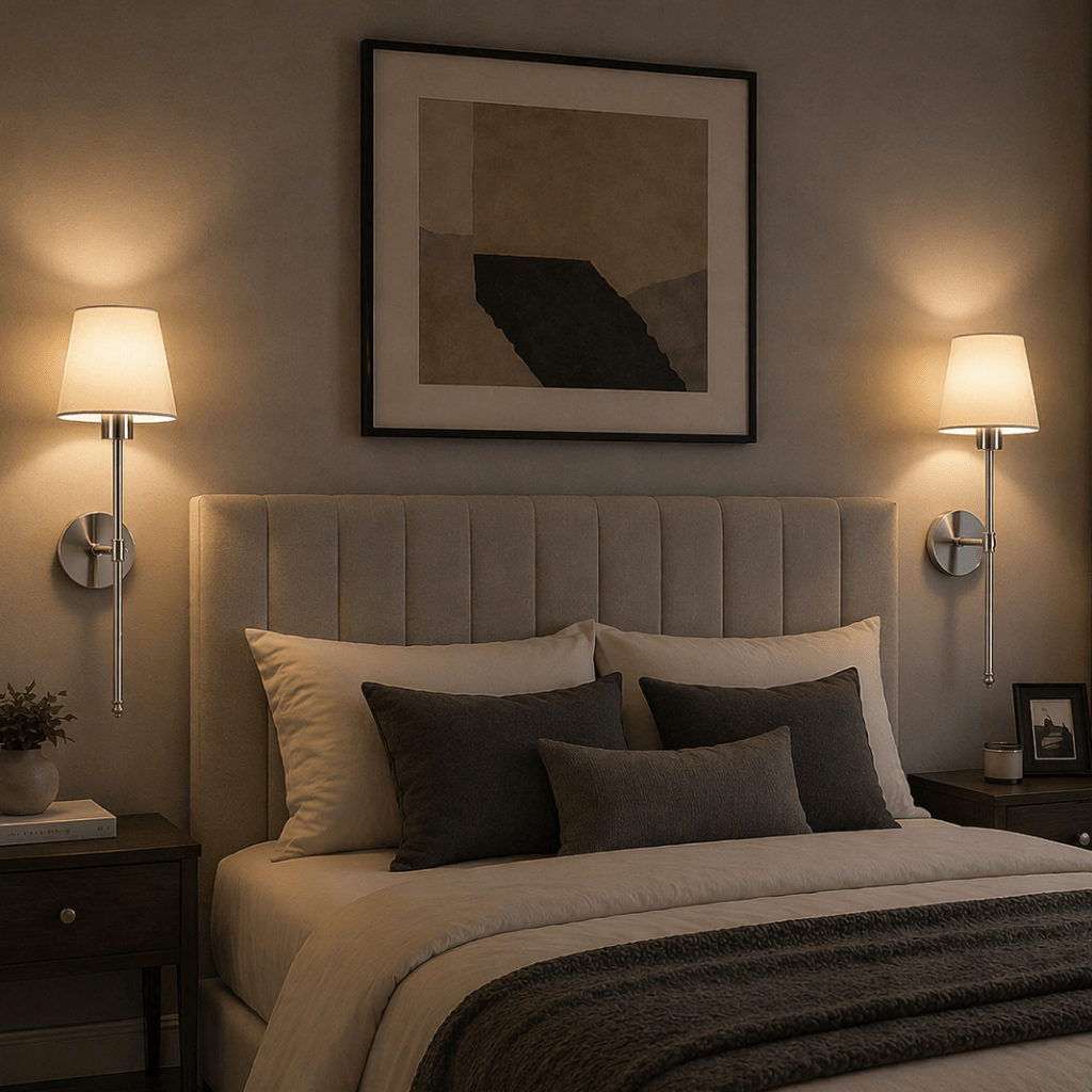 Modern Wall Sconce RGB LED Lamp – Dimmable Remote Light Fixture - tonkert