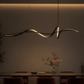 Modern Wave LED Pendant Chandelier for Dining & Living Room - tonkert
