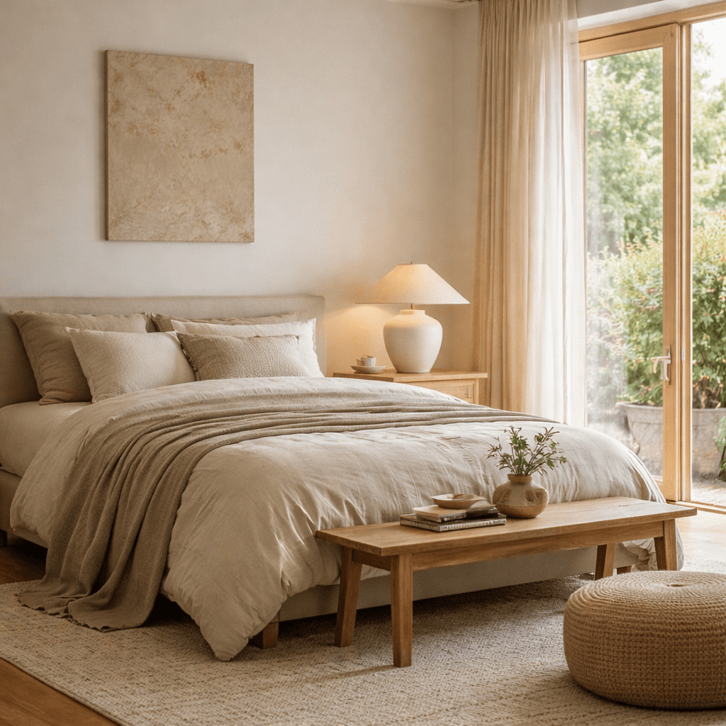 Wabi Sabi Ceramic Table Lamp Minimalist Bedside Ambient Light - tonkert
