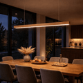 Wabi Sabi Linear Pendant Light Stone Bar Dining Fixture - tonkert
