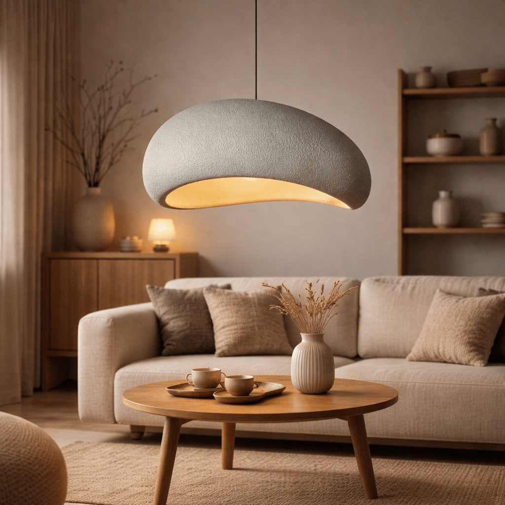 Wabi Sabi Pendant Light Minimalist Japanese Hanging Lamp - tonkert