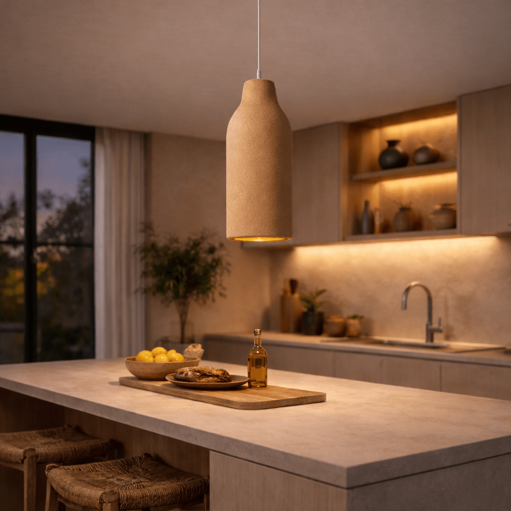 Wabi Sabi Pendant Light Minimalist Stone Texture Hanging Lamp - tonkert