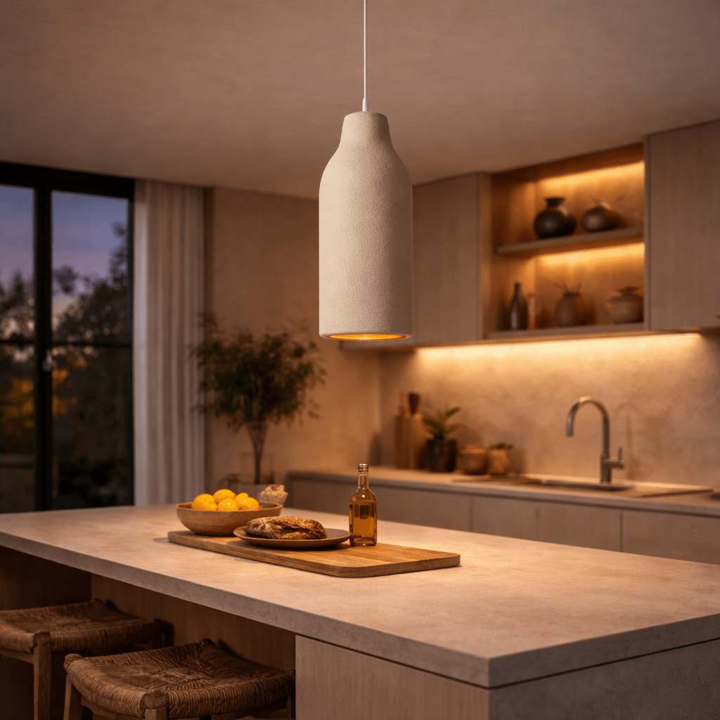 Wabi Sabi Pendant Light Minimalist Stone Texture Hanging Lamp - tonkert