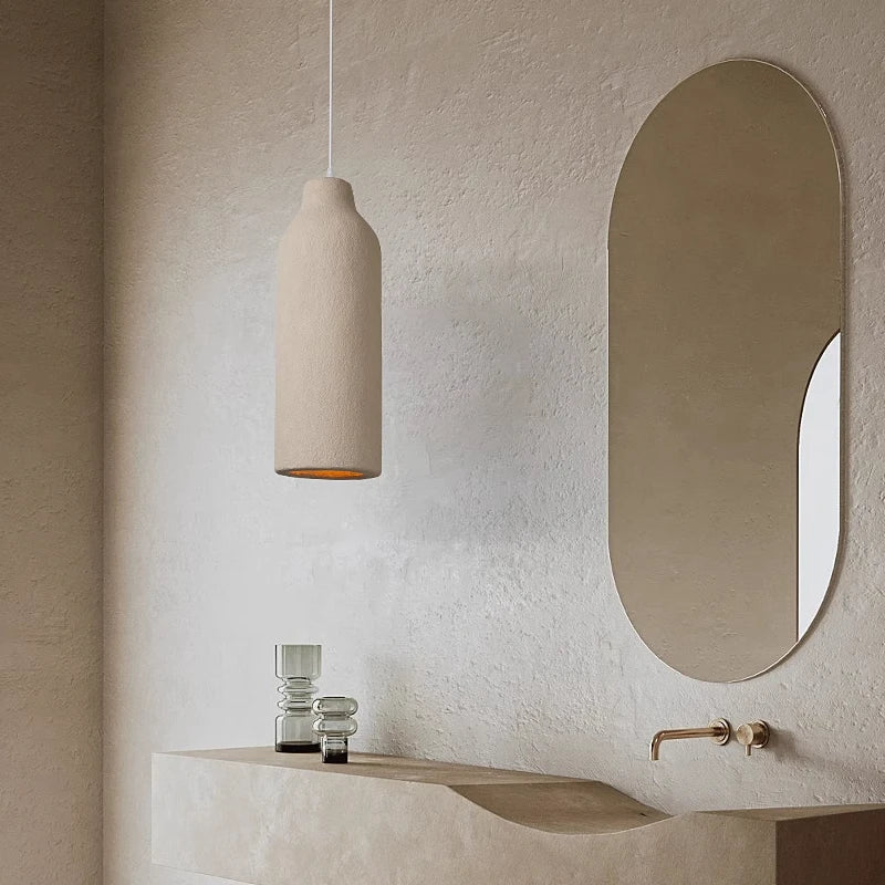 Wabi Sabi Pendant Light Minimalist Stone Texture Hanging Lamp - tonkert