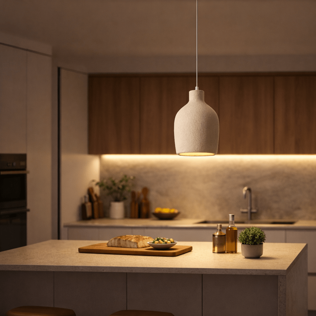Wabi Sabi Pendant Light Minimalist Stone Texture Hanging Lamp - tonkert