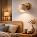 Wabi Sabi Stone Wall Lamp Rotatable Bedside Light Fixture - tonkert
