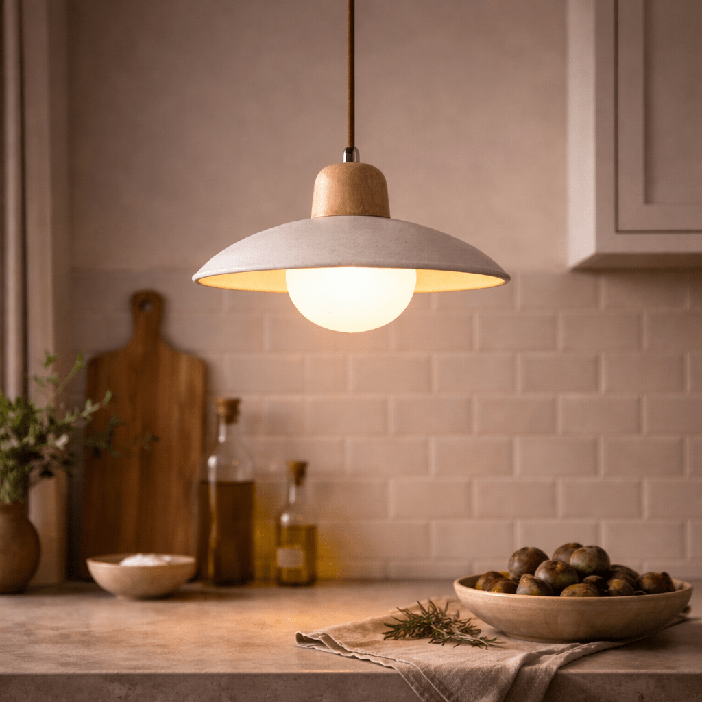 Wabi Sabi Travertine Pendant Light Minimalist Stone Hanging Lamp - tonkert