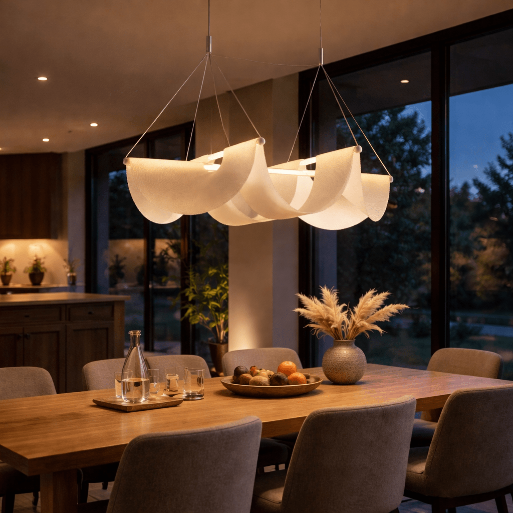 Wabi Sabi Wave Pendant Light Minimalist Dining Chandelier - tonkert